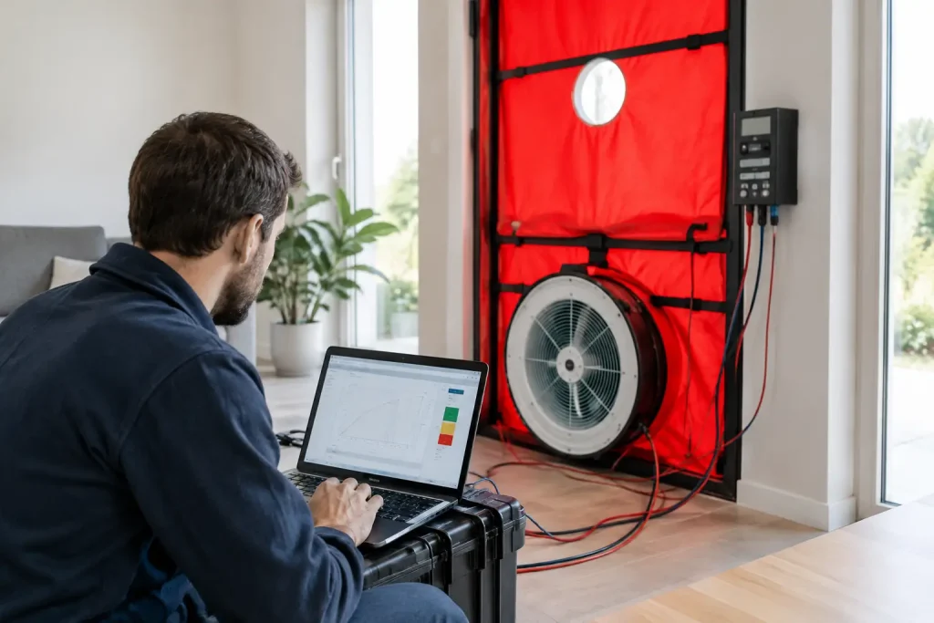 Test étanchéité à l’air maison : mode d’emploi